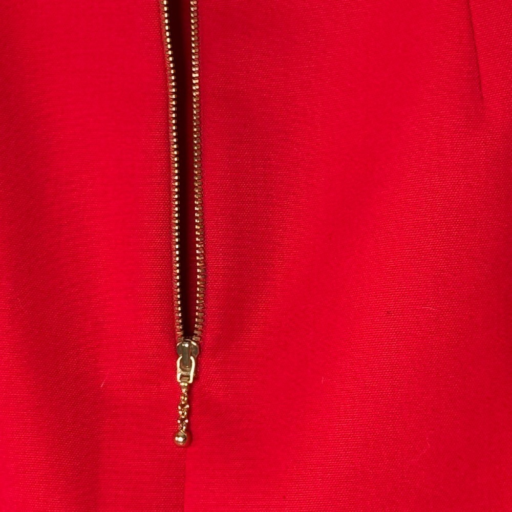 Kate Spade New York Red Wool Button Front Pencil Skirt | Size 10 - Picture 10 of 12